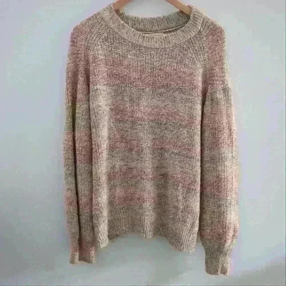 A.N.A | Women's Red Combo Long Sleeved Knitted Sweater - Picture 1 of 3